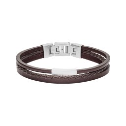 FOSSIL Brățară maro închis / argintiu