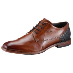 bugatti Pantofi cu șireturi maro coniac / negru