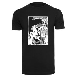 Merchcode Tricou 'Chinese Beauty X' gri / negru / alb