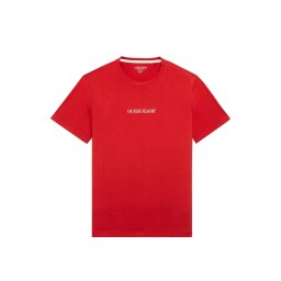 GUESS JEANS Tricou roșu / alb