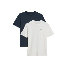 Marc O'Polo DENIM Tricou albastru închis / alb
