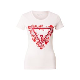 GUESS Tricou roz pastel / roșu / argintiu / alb