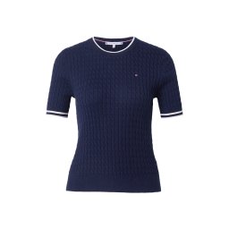 TOMMY HILFIGER Pulover albastru / alb