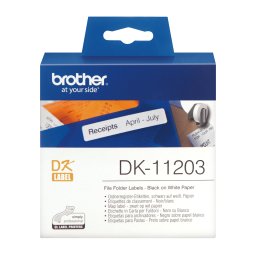 Banda de etichete Brother DK-11203, 17x87mm, 300 etichete rola, pentru imprimanta sau aparat etichetare brother
