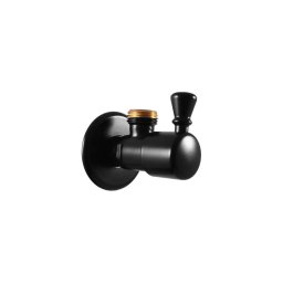 RAV Slezák RV0112CMAT - Ventil colțar Retro, negru mat