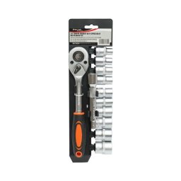 Trusa chei tubulare, 1/2", cu clichet reversibil, extensie, 12 piese, Breckner Germany GartenVIP DiyLine