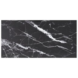 Blat masa negru 100x50 cm 6 mm sticla securizata design marmura GartenMobel Dekor