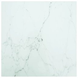 Blat masa alb 50x50 cm 6 mm sticla securizata design marmura GartenMobel Dekor