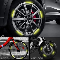 Set 20 bucati Elemente Reflectorizante "Wheel Arch" pentru autoturisme, biciclete, motociclete, atv-uri, scutere, culoare Argintiu FAVLine Selection