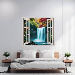 Folie imprimata color pentru decor perete locuinta, dimensiune 125 x 110cm, model: VIEW TO HAVEN 39 FAVLine Selection