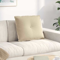 Perna pentru spate Crem 60 x 50 cm Tesatura din microfibra GartenMobel Dekor