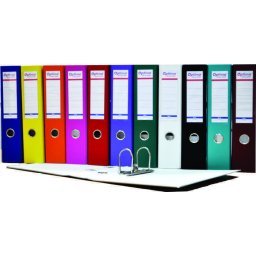 Biblioraft A4, plastifiat PP/paper, margine metalica, 75 mm, Optima Basic - portocaliu