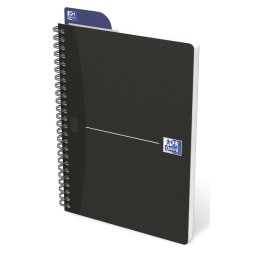 Caiet cu spirala A5, OXFORD Office Essentials, 90 file-90g/mp, Scribzee, 4 perf, coperta carton-dict