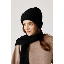 Căciulă și eșarfă SOPHIE din lână merinos