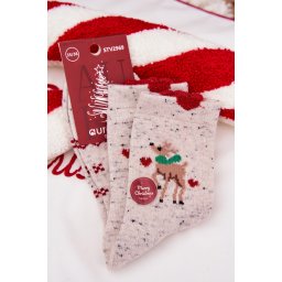 Șosete de Crăciun pentru femei cu motiv de reni