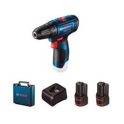Bosch GSB 120-LI Masina de gaurit cu percutie cu acumulator + 2 x Acumulatori GBA 12V 2.0Ah + Incarcator GAL 1210 CV Professional + Valiza Profesionala