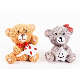 Figurine ursulet pentru decoratiuni Craciun set 2 buc