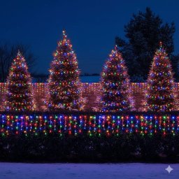 Instalatie de Craciun, Franjuri Exterior 25m, 640 LED-uri Multicolore tip turturi, cu Jocuri de Lumina