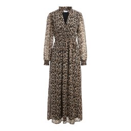 VILA Rochie bej / maro deschis / negru