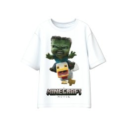 NAME IT Tricou 'NKMNif Minecraft' galben / gri / verde / alb