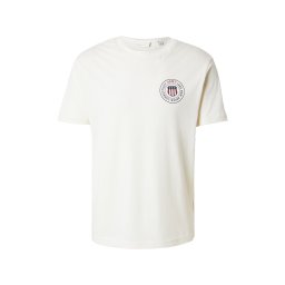GANT Tricou bej deschis / albastru marin / roșu