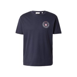 GANT Tricou albastru închis / roșu / alb