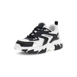 GUESS Sneaker low 'NOTISS' negru / argintiu / alb