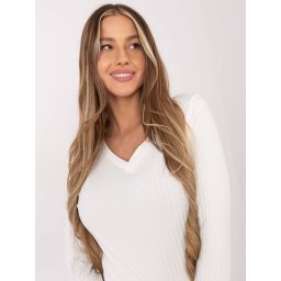 Bluză cu mânecă lungă în culoarea ecru