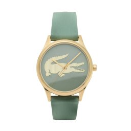 LACOSTE Ceas analogic 'Crocodelle' auriu / verde
