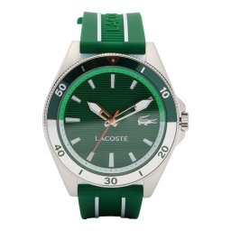 LACOSTE Ceas analogic 'Mainsail' verde smarald / argintiu
