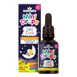 Mini Drops Bed Time picaturi pentru somn linistit pentru copii 50ml, Natures Aid