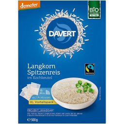 Orez cu bob lung, in punga de gatit, 4x2 portii bio 500g