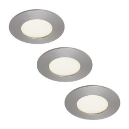 Briloner 7103432 - Set 3x LED Plafonieră încastrată pentru baie, 3xLED/4,9W/230V, IP44, crom mat