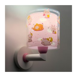 Dalber 41769S - Lampă de perete pentru copii KAWAII FRIENDS, 1xE27/15W/230V, roz