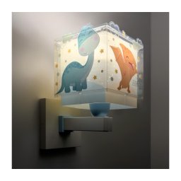 Lampă de perete pentru copii Dalber 63459 - BABY DINOS, 1x E27/15W/230V, multicoloră