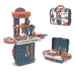 Set de bricolaj copii tip geanta transformabila in banc de scule