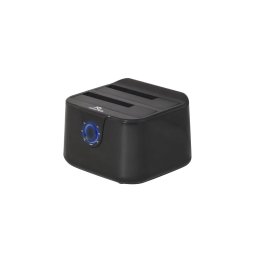ADVANCE Dualdock Clone 2.5"/3.5" HDD/SSD stație andocare negru
