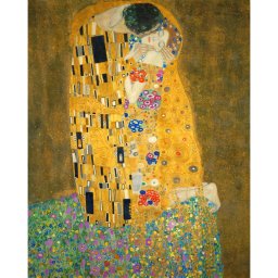 Set pictura pe numere, cu sasiu, Sarutul - Klimt, 40x50 cm