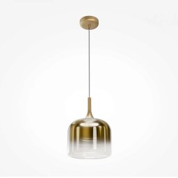 Pendul Spirito MOD286PL-L18G3K, 12W LED, metal auriu, sticlă aurie