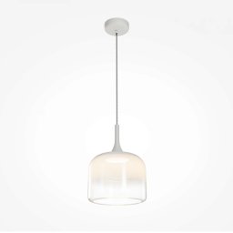 Pendul Spirito MOD286PL-L18W3K, 12W LED, metal alb, sticlă albă