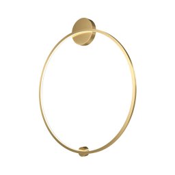 Aplică minimalistă Halo, 47W LED, 2300 lumeni, 4000 K, D:80 cm, alamă