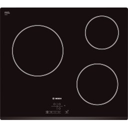 Plita incorporabila Bosch PKM631B17E, Vitroceramica, 3 zone, 60 cm, Negru