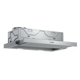 Hota Bosch Serie 2 DFM064W54, Telescopica incorporabila, 60 cm, max 389 m3/h, 3 trepte de putere, 1 motor, Argintiu metalizat