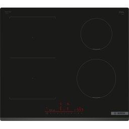 Plita incorporabila Bosch PVS631HB1E, Inductie, 4 zone de gatit, Combi Zone, Power Boost, Home Connect, 60cm, Negru
