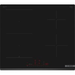 Plita incorporabila Bosch Seria 6 PVS63KHC1E, Inductie, 4 zone de gatit, Combi Zone, Conectivitate hota, Power Boost, Home Connect, 60cm, Negru