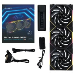 LIAN LI UNI FAN TL Wireless 120mm 3 bucăţi set negru