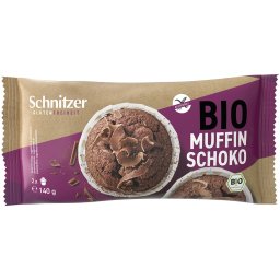 Briose cu ciocolata, 2 bucati, fara gluten bio 140g
