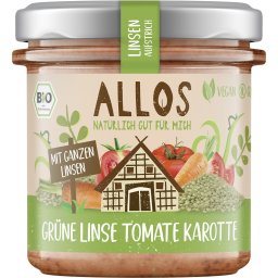 Crema tartinabila din linte verde, tomate și morcovi, fara gluten bio 140g