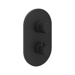 Ravak X070467 - Baterie termostatică pentru duș, montaj încastrat, finisaj CHROME negru