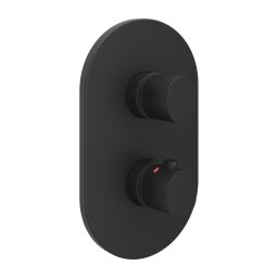 Ravak X070469 - Baterie termostatică de duș pentru montaj încastrat, crom/negru